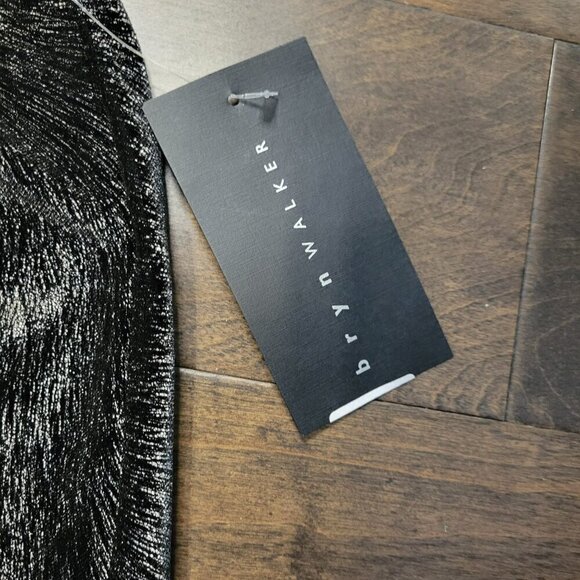 NWT Bryn Walker Black and Silver Velvet Skirt Size Small - Picture 2 of 6